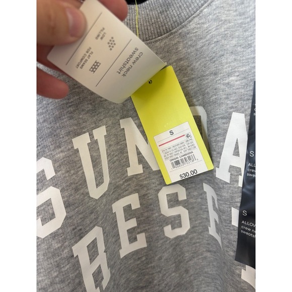 All in Motion Grey "Sunday Best" Cozy Crewneck Sweatshirt – Size Small – NWT - Picture 4 of 5